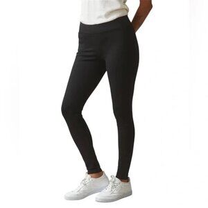 American Giant Black Ponte Slim Pant